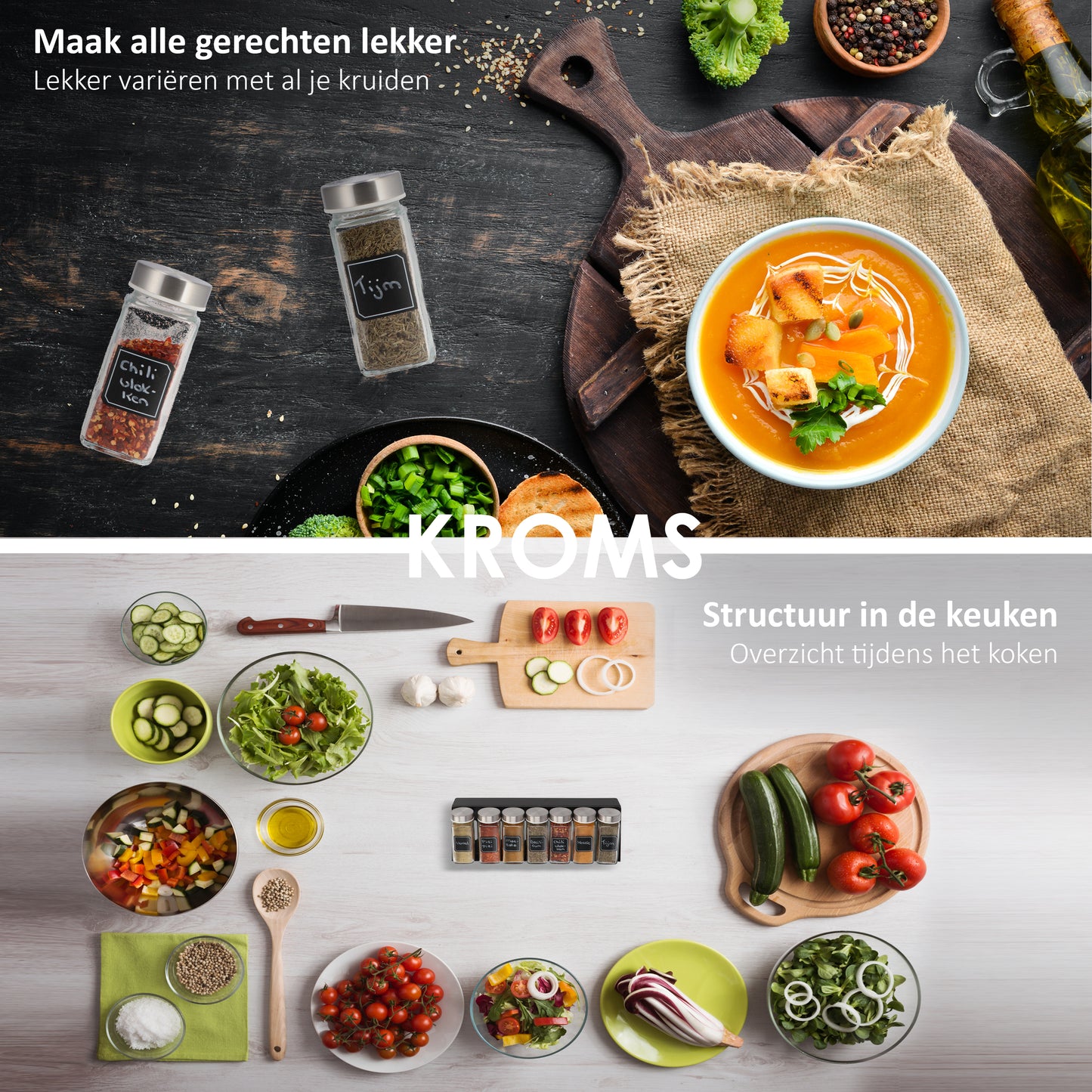 Kruidenrek Lade met 7 Potjes