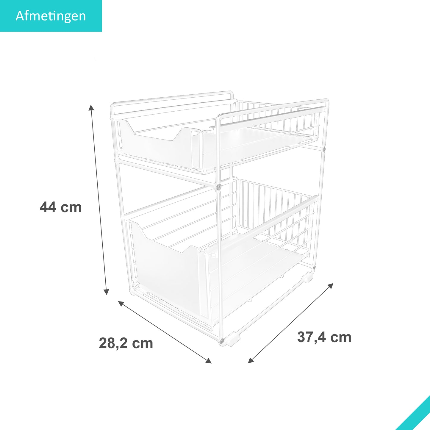 Gootsteenkast Organizer Wit