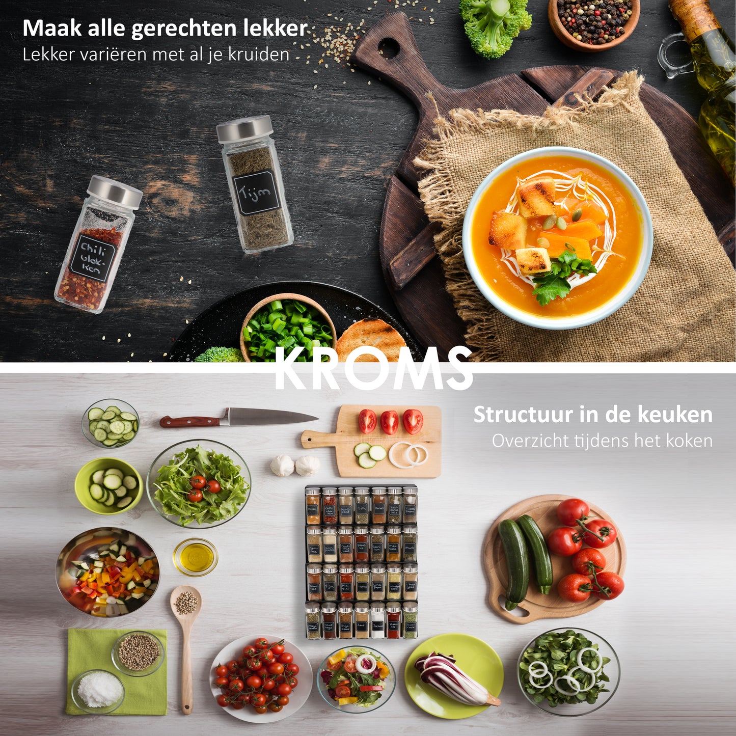 Kruidenrek Lade met 28 Potjes